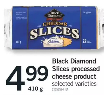 Fortinos Black diamond slices processed cheese product offer