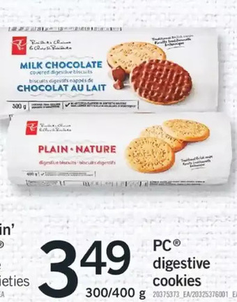 Fortinos Pc digestive cookies offer