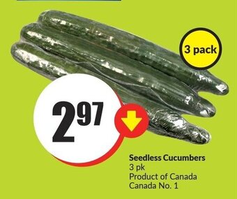 FreshCo Seedless cucumbers offer