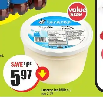 FreshCo Lucerne ice milk 4L offer