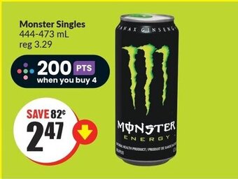 FreshCo Monster singles 444-473 ml offer