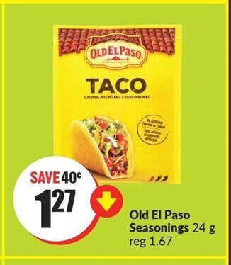FreshCo Old El Paso seasonings 24 g offer