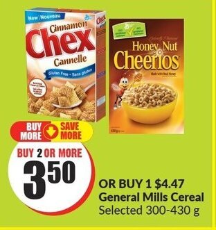 FreshCo General mills cereal 300-430 g offer