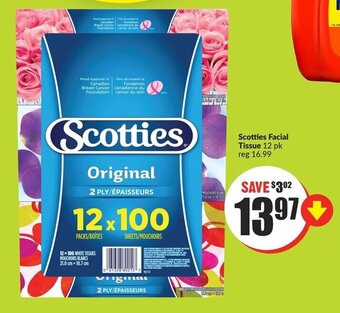 FreshCo Scotties facial tissue 12 pk offer