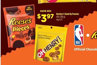 FreshCo Hershey's stand up pouches 165-290 g offer