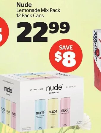 Co-op Nude Lemonade Mix Pack 12 Pack Cans offer