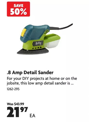 Home Hardware .8 amp detail sander offer