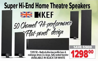 2001 Audio Video Kef super hi-end home theatre speakers offer