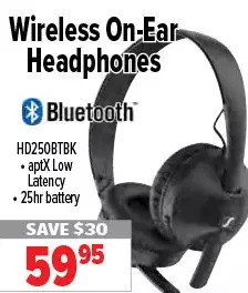 2001 Audio Video Wireless on-ear headphones offer