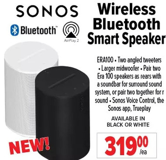 2001 Audio Video Sonos wireless bluetooth smart speaker offer