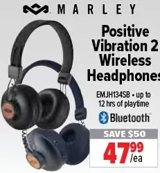 2001 Audio Video Marley positive vibration 2 wireless headphones offer