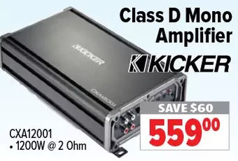 2001 Audio Video Kicker class d mono amplifier offer