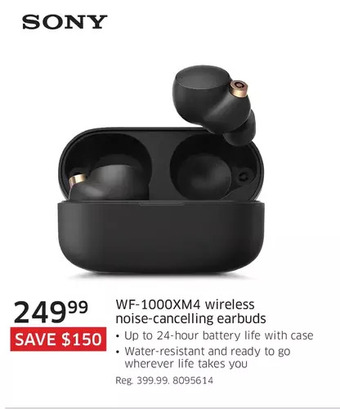 The Source Sony wf-1000xm4 wireless noise-cancelling earbuds offer