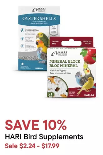 Petvalu Hari bird supplements offer