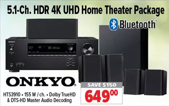 2001 Audio Video Onkyo 5.1-ch. hdr 4k uhd home theater package offer