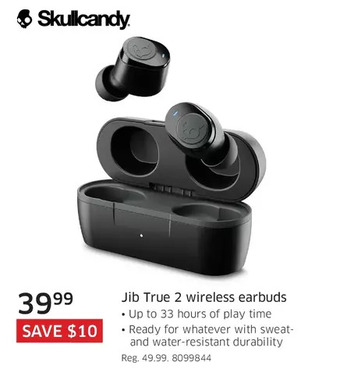 The Source Skullcandy jib true 2 wireless earbuds offer
