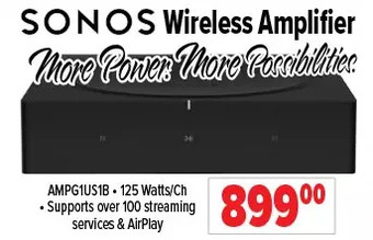 2001 Audio Video Sonos wireless amplifier offer