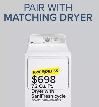 Leon's Ge 7.2 cu. ft. dryer with sanifresh cycle offer