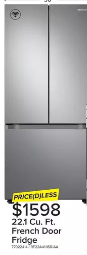 Leon's Samsung 22.1 cu. ft. french door fridge offer
