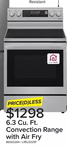 Leon's Lg 6.3 cu. ft. convection range with air fry offer