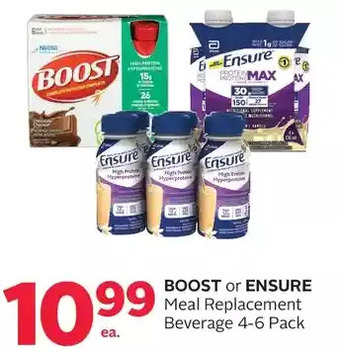 Rexall Boost or ensure meal replacement beverage offer