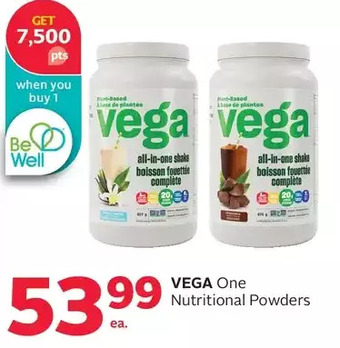 Rexall Vega one nutritional powders offer