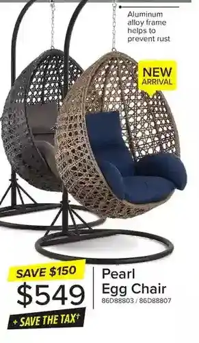 Leon's Pearl egg chair offer