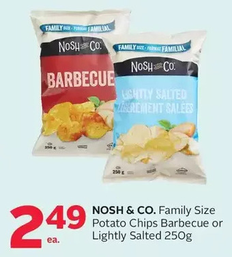 Rexall Nosh & co. family size potato chips barbecue or lightly salted offer