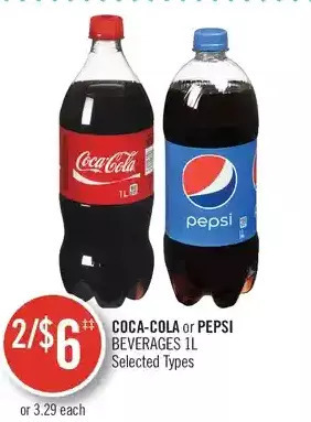 Shoppers Drug Mart Coca-cola or pepsi beverages offer