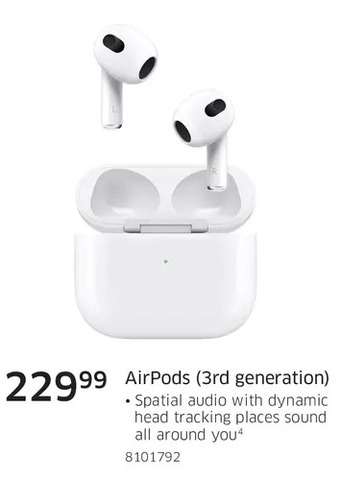 The Source Apple airpods (3rd generation) offer