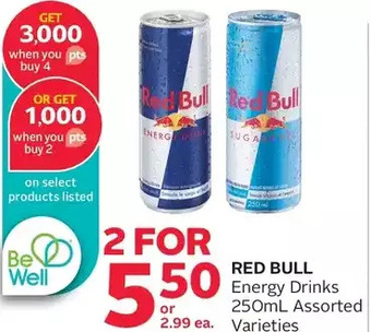Rexall Red bull energy drinks offer