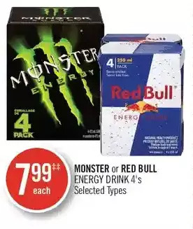 Shoppers Drug Mart Monster or red bull energy drink offer