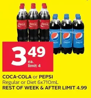 Rexall Coca-cola or pepsi regular or diet offer