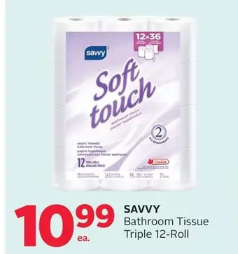 Rexall Savvy bathroom tissue triple offer