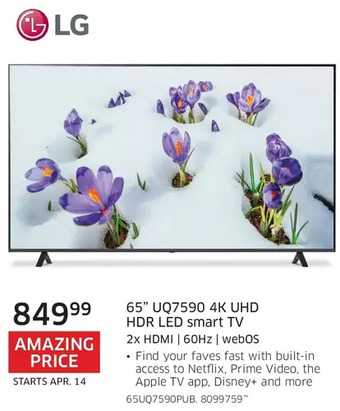 The Source Lg 65 uq7590 4k uhd hdr led smart tv offer
