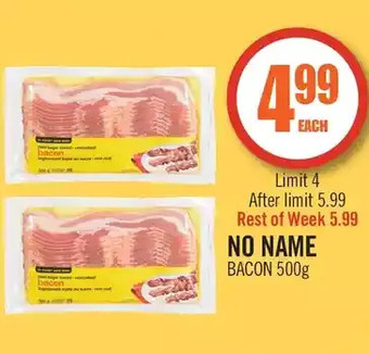 Shoppers Drug Mart No name bacon offer
