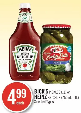 Shoppers Drug Mart Bick's pickles or heinz ketchup offer