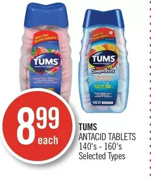 Shoppers Drug Mart Tums antacid tablets offer