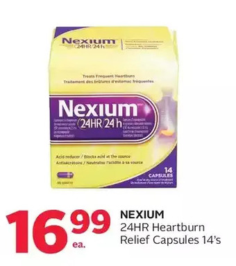 Rexall Nexium 24hr heartburn relief capsules offer