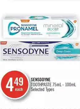 Shoppers Drug Mart Sensodyne toothpaste offer