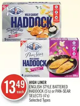 Shoppers Drug Mart High liner english style battered haddock or pan-sear selects offer