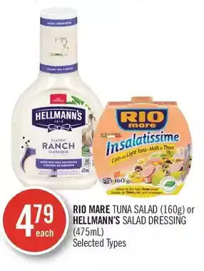 Shoppers Drug Mart Rio mare tuna salad or hellmann's salad dressing offer