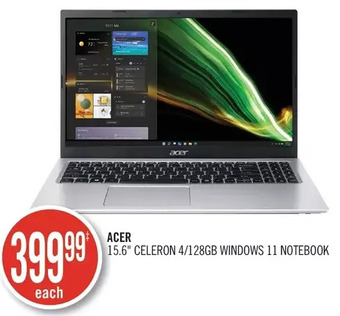 Shoppers Drug Mart Acer 15.6 celeron 4/128gb windows 11 notebook offer