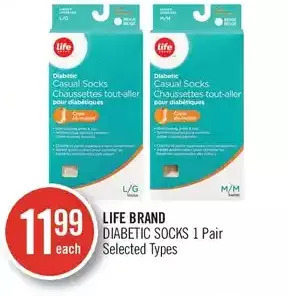 Shoppers Drug Mart Life brand diabetic socks offer