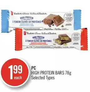 Shoppers Drug Mart Pc high protein bars offer