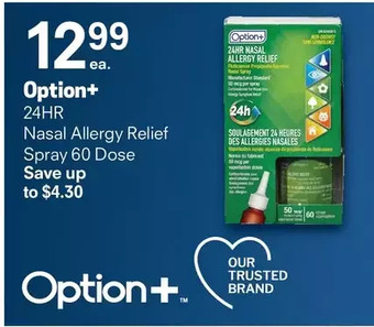 Guardian Pharmacy Option+ 24hr nasal allergy relief spray offer