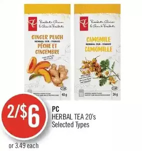 Shoppers Drug Mart Pc herbal tea offer