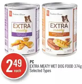 Shoppers Drug Mart Pc extra meaty wet dog food offer