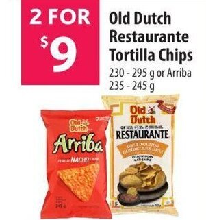 Co-op Old Dutch Restaurante Tortilla Chips 230-295g or Arriba 235 - 245g offer