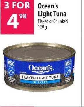 Co-op Ocean's Light Tuna Flaked or Chunked 120g offer